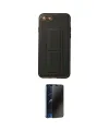 ieg™ iPhone 7 Kılıf Akış Doku - Siyah 3D Antistatik Hayalet Cam Ekran Koruyucu