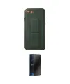 ieg™ iPhone 7 Kılıf Akış Doku - Siyah 3D Antistatik Hayalet Cam Ekran Koruyucu