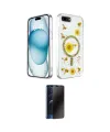 ieg™ iPhone 7 Kılıf Kozmos Doku - Siyah 3D Antistatik Hayalet Cam Ekran Koruyucu