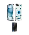 ieg™ iPhone 7 Kılıf Kozmos Doku - Siyah 3D Antistatik Hayalet Cam Ekran Koruyucu