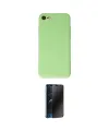 ieg™ iPhone 7 Kılıf Kozmos Yansıma Özel Seri - Siyah 3D Antistatik Hayalet Cam Ekran Koruyucu