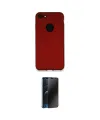 ieg™ iPhone 7 Kılıf Kozmos Yansıma Özel Seri - Siyah 3D Antistatik Hayalet Cam Ekran Koruyucu