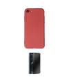 ieg™ iPhone 7 Kılıf Kozmos Yansıma Özel Seri - Siyah 3D Antistatik Hayalet Cam Ekran Koruyucu