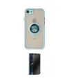 ieg™ iPhone 7 Kılıf Yörünge Çizgi - Siyah 3D Antistatik Hayalet Cam Ekran Koruyucu
