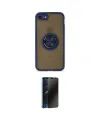 ieg™ iPhone 7 Kılıf Yörünge Çizgi - Siyah 3D Antistatik Hayalet Cam Ekran Koruyucu