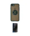 ieg™ iPhone 7 Kılıf Yörünge Çizgi - Siyah 3D Antistatik Hayalet Cam Ekran Koruyucu
