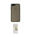 ieg™ iPhone 7 Plus Kılıf Ahenk Çizgi Serisi - Beyaz Mat Seramik Nano Ekran Koruyucu