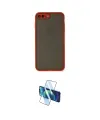 ieg™ iPhone 7 Plus Kılıf Ahenk Çizgi Serisi - Siyah 3D Antistatik Cam Ekran Koruyucu