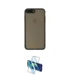 ieg™ iPhone 7 Plus Kılıf Ahenk Çizgi Serisi - Siyah 3D Antistatik Cam Ekran Koruyucu