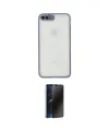 ieg™ iPhone 7 Plus Kılıf Ahenk Çizgi Serisi - Siyah 3D Antistatik Hayalet Cam Ekran Koruyucu