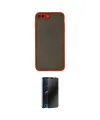ieg™ iPhone 7 Plus Kılıf Ahenk Çizgi Serisi - Siyah 3D Antistatik Hayalet Cam Ekran Koruyucu
