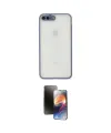 ieg™ iPhone 7 Plus Kılıf Ahenk Çizgi Serisi - Siyah 3D Antistatik Mat Seramik Nano Ekran Koruyucu