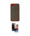 ieg™ iPhone 7 Plus Kılıf Ahenk Çizgi Serisi - Siyah 3D Antistatik Mat Seramik Nano Ekran Koruyucu