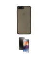 ieg™ iPhone 7 Plus Kılıf Ahenk Çizgi Serisi - Siyah 3D Antistatik Mat Seramik Nano Ekran Koruyucu