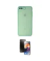 ieg™ iPhone 7 Plus Kılıf Ahenk Çizgi Serisi - Siyah 3D Antistatik Mat Seramik Nano Ekran Koruyucu