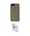 ieg™ iPhone 7 Plus Kılıf Ahenk Çizgi Serisi - Siyah Seramik Nano Ekran Koruyucu
