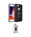 ieg™ iPhone 7 Plus Kılıf Ahenk Klasik Koleksiyonu - Beyaz Bilvis Hayalet Cam Ekran Koruyucu