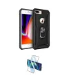 ieg™ iPhone 7 Plus Kılıf Ahenk Klasik Koleksiyonu - Siyah 3D Antistatik Cam Ekran Koruyucu