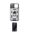 ieg™ iPhone 7 Plus Kılıf Ahenk Klasik - Siyah 3D Antistatik Hayalet Cam Ekran Koruyucu