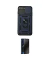 ieg™ iPhone 7 Plus Kılıf Ahenk Klasik - Siyah 3D Antistatik Hayalet Cam Ekran Koruyucu