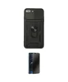 ieg™ iPhone 7 Plus Kılıf Ahenk Klasik - Siyah 3D Antistatik Hayalet Cam Ekran Koruyucu