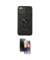 ieg™ iPhone 7 Plus Kılıf Ahenk Klasik - Siyah 3D Antistatik Mat Seramik Nano Ekran Koruyucu