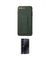 ieg™ iPhone 7 Plus Kılıf Akış Doku - Siyah 3D Antistatik Hayalet Cam Ekran Koruyucu