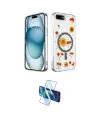 ieg™ iPhone 7 Plus Kılıf Kozmos Doku - Beyaz 3D Antistatik Seramik Nano Ekran Koruyucu