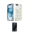 ieg™ iPhone 7 Plus Kılıf Kozmos Doku - Siyah 3D Antistatik Hayalet Cam Ekran Koruyucu