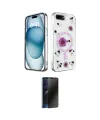 ieg™ iPhone 7 Plus Kılıf Kozmos Doku - Siyah 3D Antistatik Hayalet Cam Ekran Koruyucu