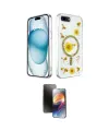 ieg™ iPhone 7 Plus Kılıf Kozmos Doku - Siyah 3D Antistatik Mat Seramik Nano Ekran Koruyucu