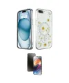 ieg™ iPhone 7 Plus Kılıf Kozmos Doku - Siyah 3D Antistatik Mat Seramik Nano Ekran Koruyucu
