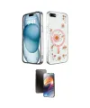 ieg™ iPhone 7 Plus Kılıf Kozmos Doku - Siyah 3D Antistatik Mat Seramik Nano Ekran Koruyucu