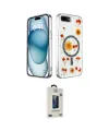 ieg™ iPhone 7 Plus Kılıf Kozmos Doku - Siyah Bilvis Hayalet Cam Ekran Koruyucu