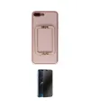 ieg™ iPhone 7 Plus Kılıf Kozmos Minimal Prime - Beyaz 3D Antistatik Hayalet Cam Ekran Koruyucu