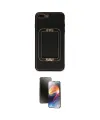 ieg™ iPhone 7 Plus Kılıf Kozmos Minimal Prime - Siyah 3D Antistatik Mat Seramik Nano Ekran Koruyucu
