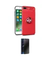 ieg™ iPhone 7 Plus Kılıf Yankı Form Prime - Siyah 3D Antistatik Hayalet Cam Ekran Koruyucu