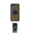 ieg™ iPhone 7 Plus Kılıf Yörünge Çizgi - Şeffaf 360 Full Body Arka Koruyucu