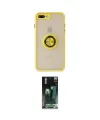 ieg™ iPhone 7 Plus Kılıf Yörünge Çizgi - Şeffaf 360 Full Body Arka Koruyucu