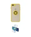 ieg™ iPhone 7 Plus Kılıf Yörünge Çizgi - Siyah 3D Antistatik Cam Ekran Koruyucu
