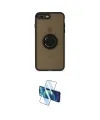 ieg™ iPhone 7 Plus Kılıf Yörünge Çizgi - Siyah 3D Antistatik Cam Ekran Koruyucu