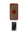 ieg™ iPhone 7 Plus Kılıf Yörünge Çizgi - Siyah 3D Antistatik Hayalet Cam Ekran Koruyucu