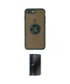 ieg™ iPhone 7 Plus Kılıf Yörünge Çizgi - Siyah 3D Antistatik Hayalet Cam Ekran Koruyucu