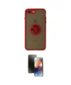 ieg™ iPhone 7 Plus Kılıf Yörünge Çizgi - Siyah 3D Antistatik Mat Seramik Nano Ekran Koruyucu