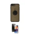 ieg™ iPhone 7 Plus Kılıf Yörünge Çizgi - Siyah 3D Antistatik Mat Seramik Nano Ekran Koruyucu