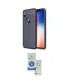 ieg™ iPhone XS Max Kılıf Doruk Klasik Özel Seri - Şeffaf Royal Nano Ekran Koruyucu