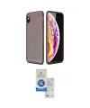 ieg™ iPhone XS Max Kılıf Eksen Form Prime - Şeffaf Royal Nano Ekran Koruyucu