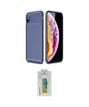 ieg™ iPhone XS Max Kılıf Eksen Form Prime - Siyah Polymer Nano Ekran Koruyucu