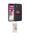 ieg™ iPhone XS Max Kılıf Yankı Form Prime - Siyah Mat Seramik Nano Ekran Koruyucu