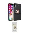ieg™ iPhone XS Max Kılıf Yankı Form Prime - Siyah Mat Seramik Nano Ekran Koruyucu